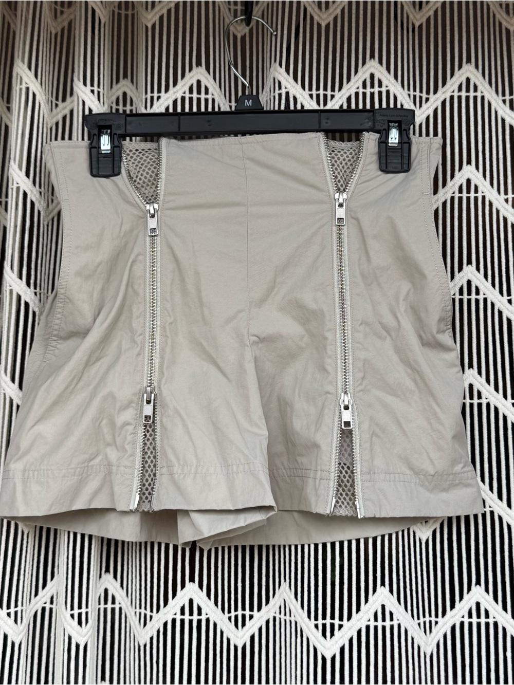 Saks Fifth Avenue Stone Beige Short with Zip Detail